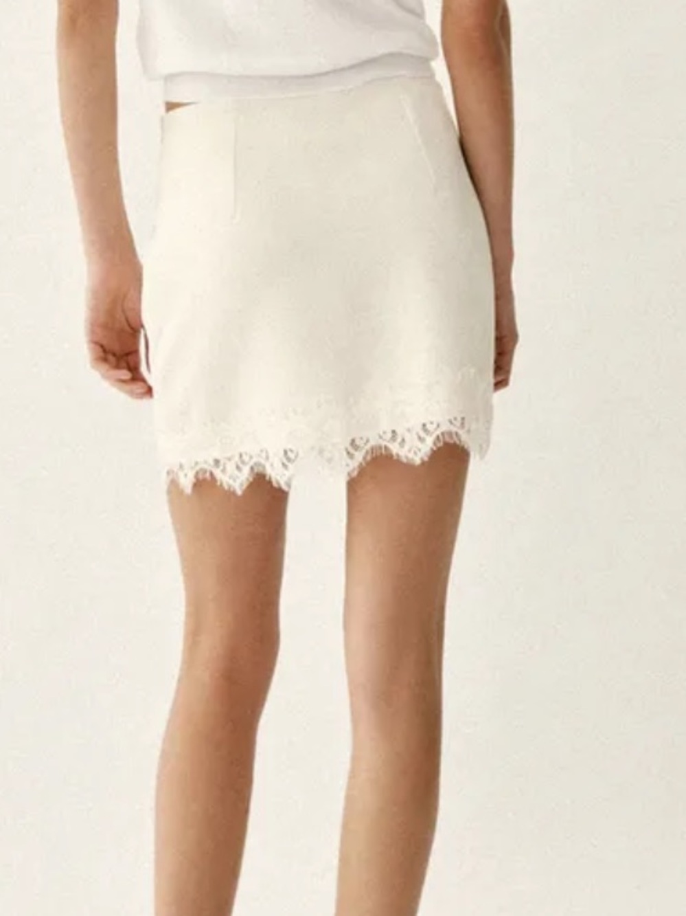 Zara Lace Hem Skort Size: M - Picture 3 of 3
